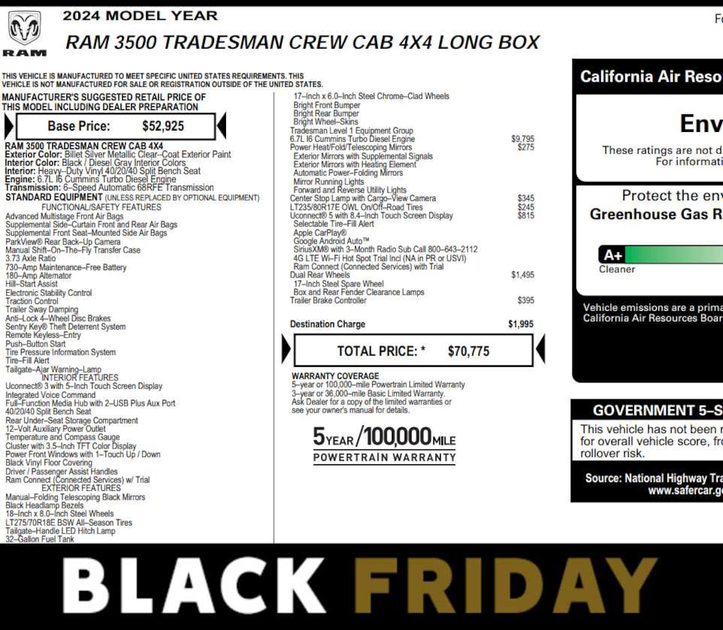 Used 2024 Ram 3500 Tradesman 4x4 Crew Cab 8 Box 4x4 Crew Cab 8 Box