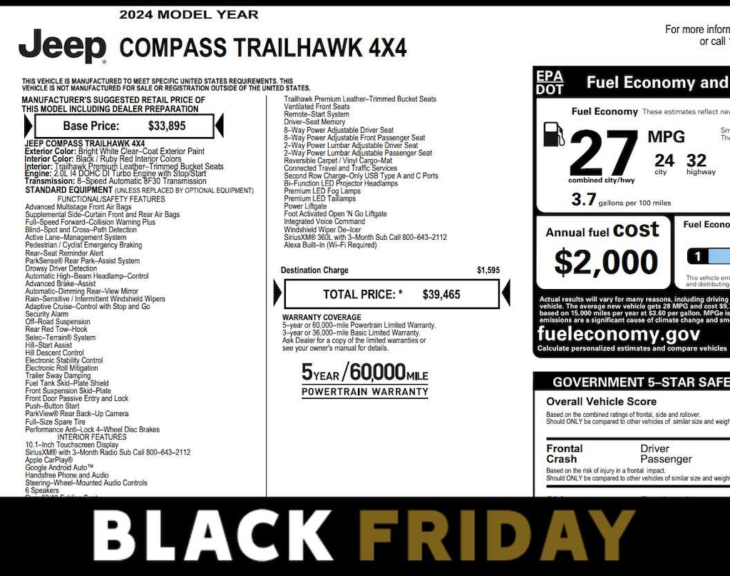 Used 2024 Jeep Compass Trailhawk 4x4