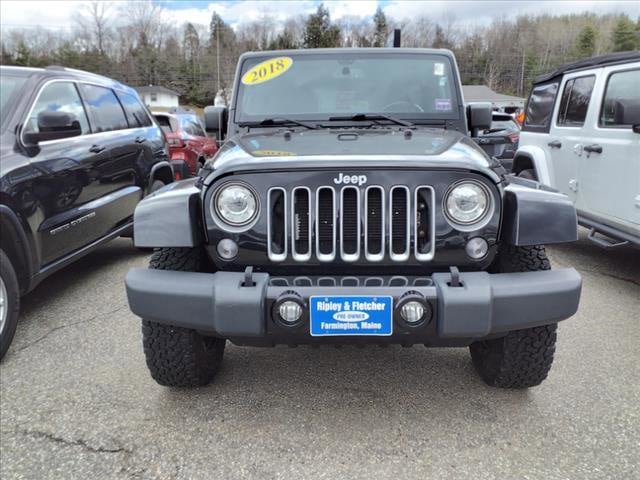 Used 2018 Jeep Wrangler JK Unlimited Sahara with VIN 1C4BJWEG8JL813407 for sale in South Paris, ME