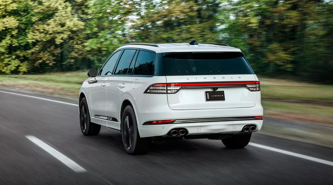 Lincoln Aviator Driving Down a Road