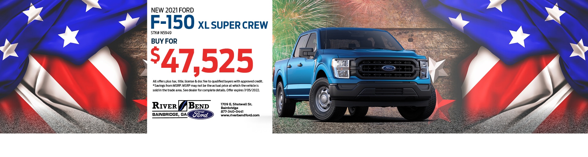 2021 Ford F-150 XL Super Crew for $47,525