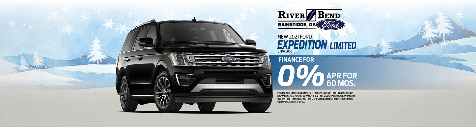 Finance a new 2021 Ford Expedition Limited for 0% APR for 60 months