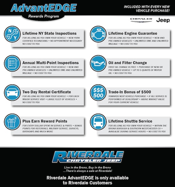 Advantedge Rewards At Riverdale Chrysler Jeep In Bronx Ny