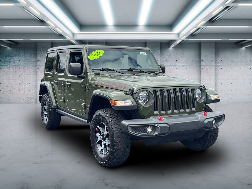 Used 2021 Jeep Wrangler Unlimited Rubicon with VIN 1C4HJXFG0MW697847 for sale in Riverhead, NY
