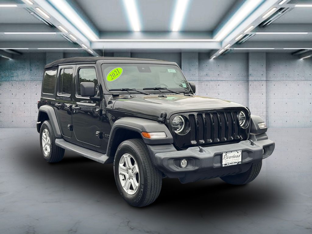 Used 2021 Jeep Wrangler Unlimited Sport S with VIN 1C4HJXDN4MW870321 for sale in Riverhead, NY