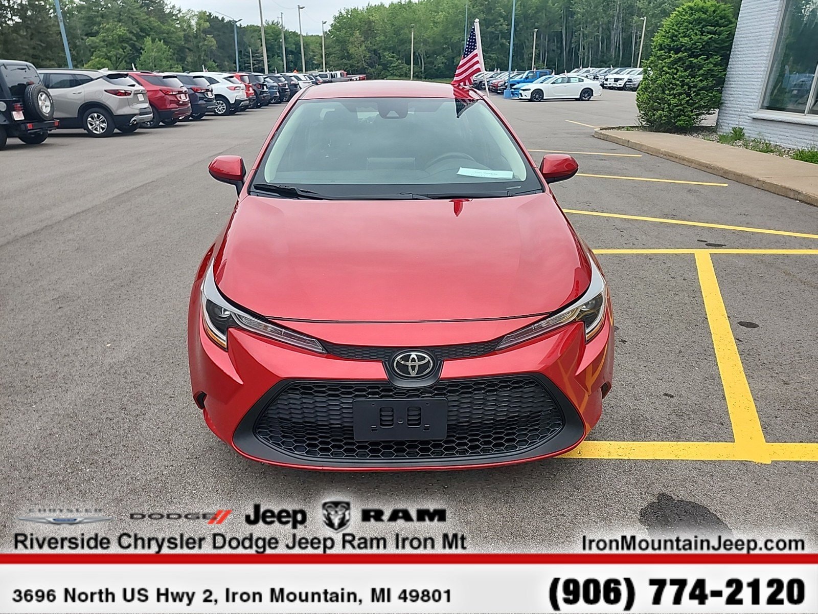 Certified 2021 Toyota Corolla LE with VIN 5YFEPMAE5MP238411 for sale in Iron Mountain, MI