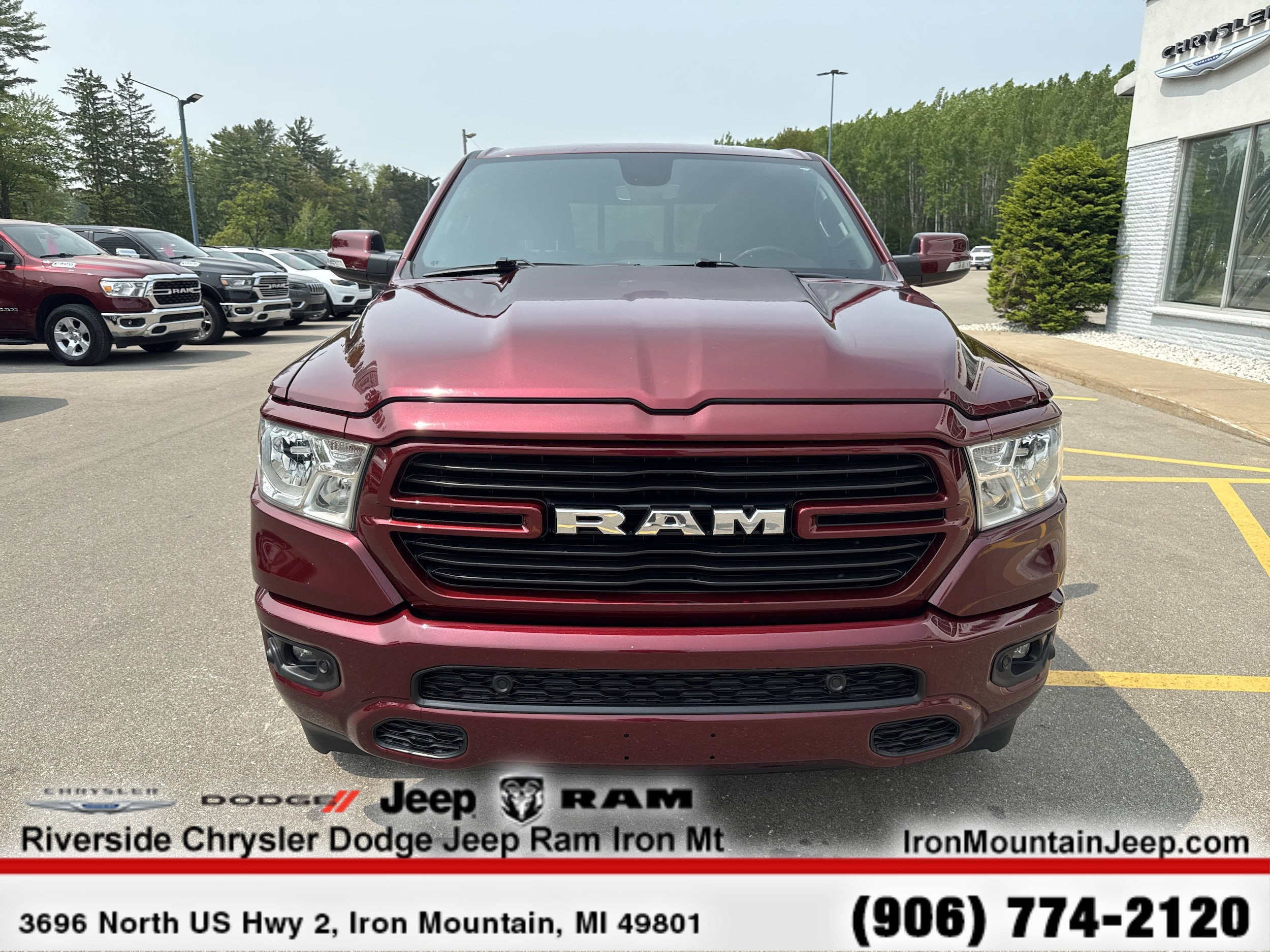 Certified 2021 RAM Ram 1500 Pickup Big Horn/Lone Star with VIN 1C6SRFFT5MN788972 for sale in Iron Mountain, MI