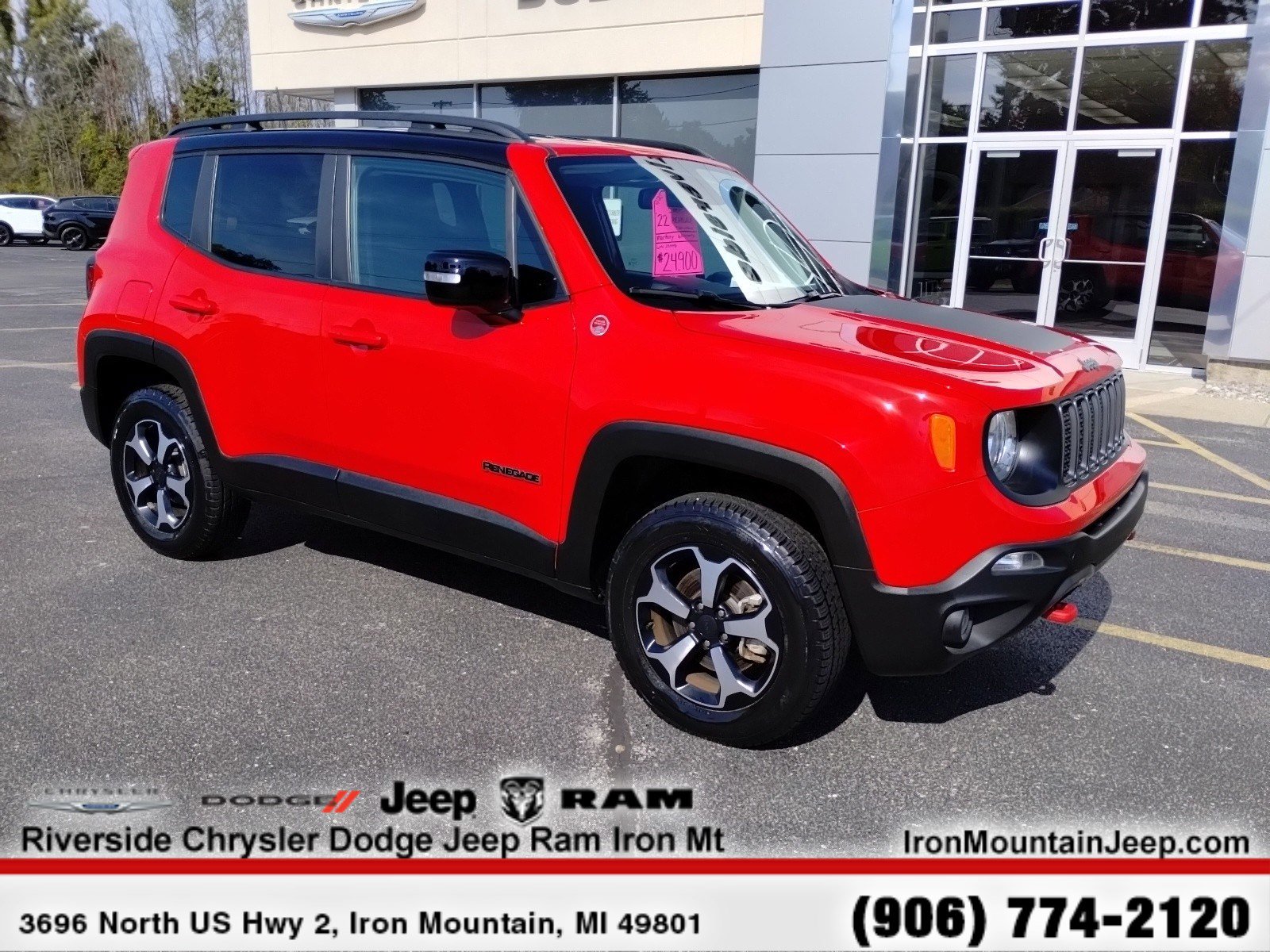 Used 2022 Jeep Renegade Trailhawk with VIN ZACNJDC19NPN61178 for sale in Iron Mountain, MI