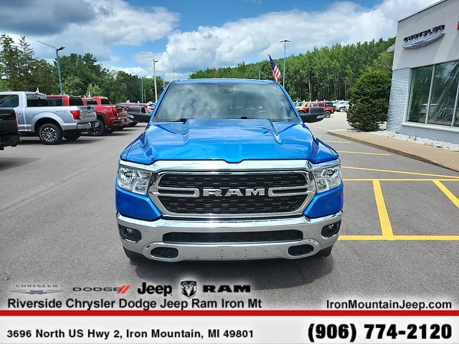 Certified 2022 RAM Ram 1500 Pickup Big Horn/Lone Star with VIN 1C6SRFBT2NN204194 for sale in Iron Mountain, MI