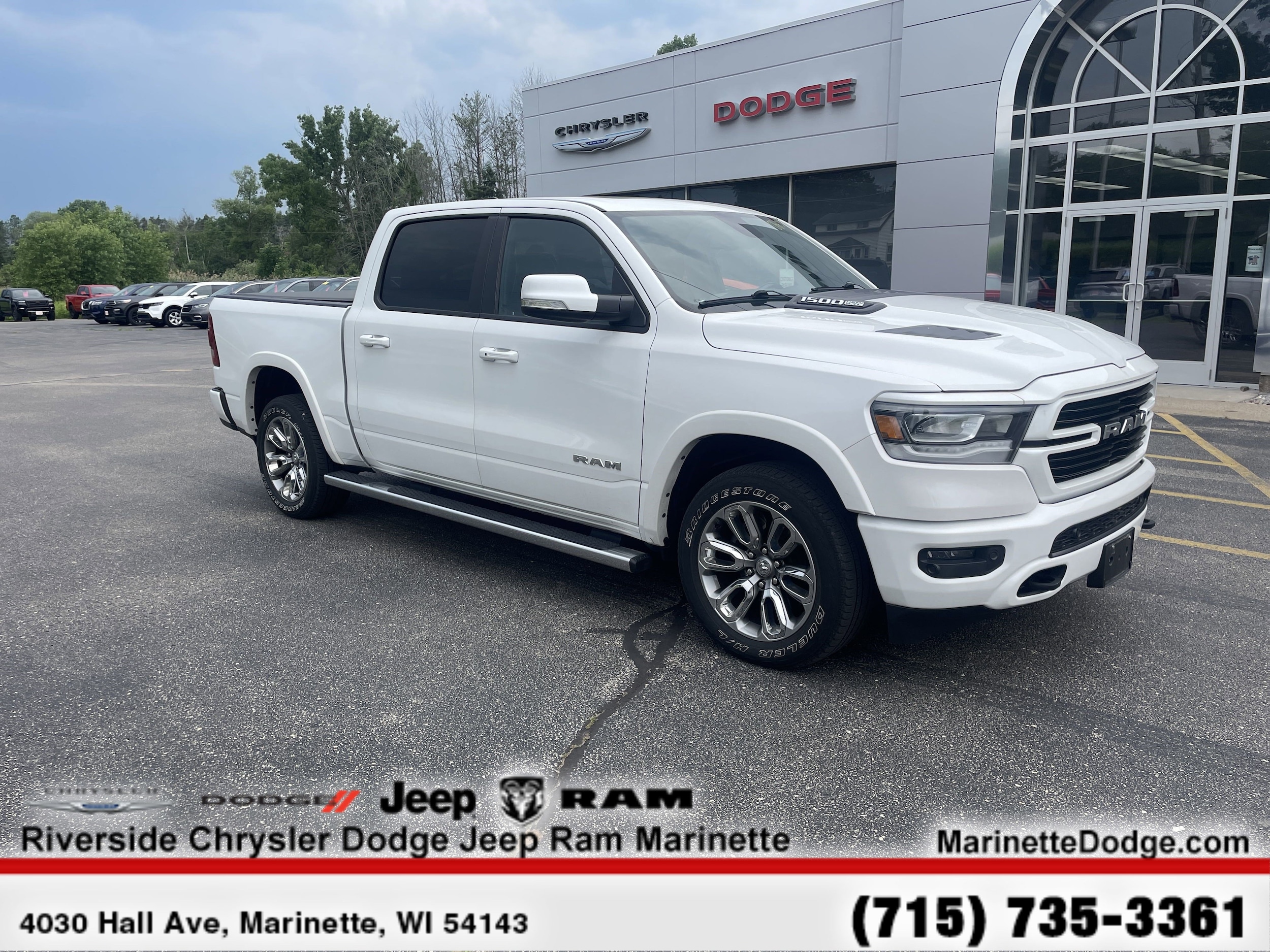Used 2019 RAM Ram 1500 Pickup Laramie with VIN 1C6SRFJT0KN864599 for sale in Marinette, WI