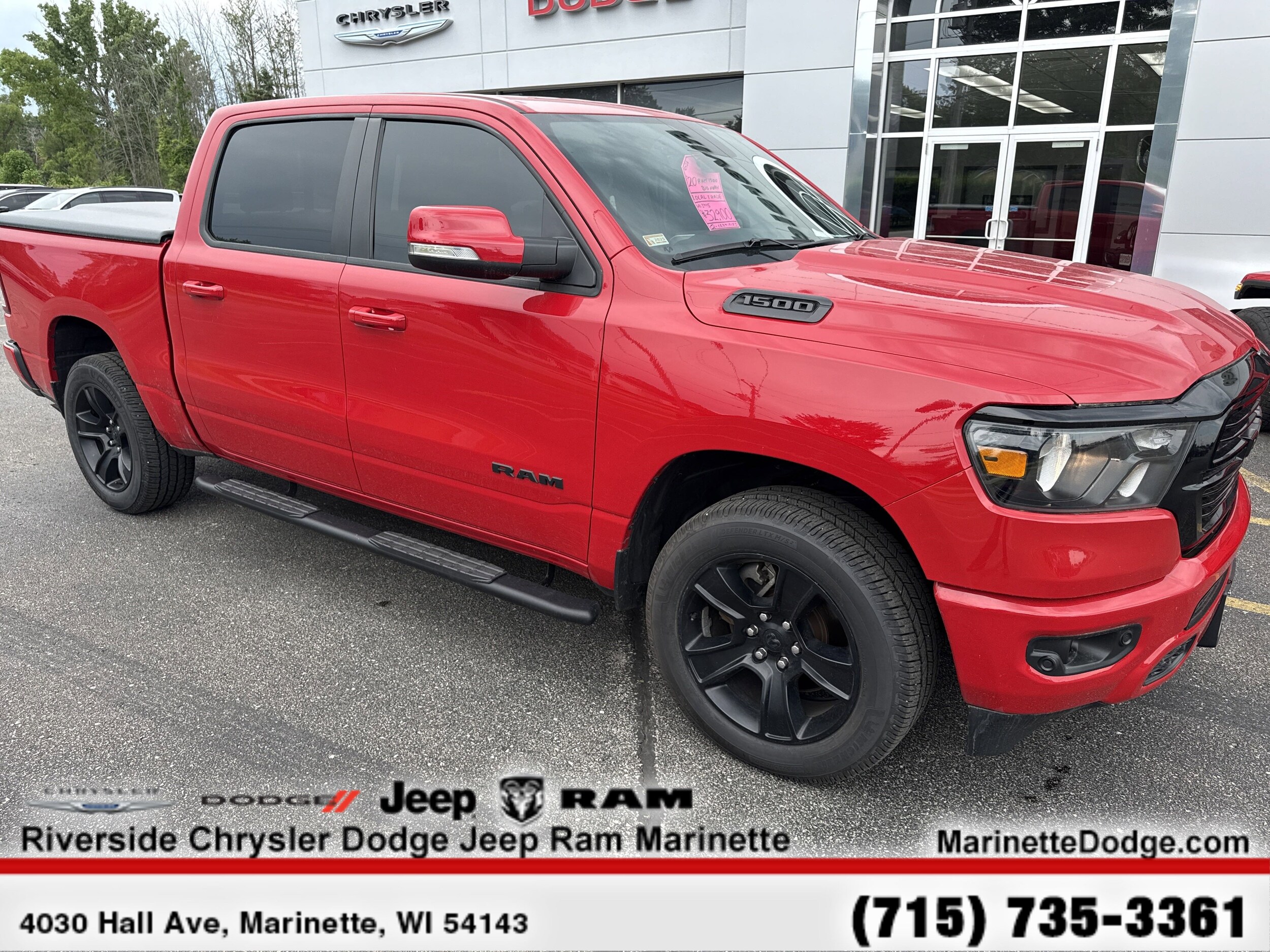 Used 2020 RAM Ram 1500 Pickup Big Horn/Lone Star with VIN 1C6RRFFG2LN384401 for sale in Marinette, WI