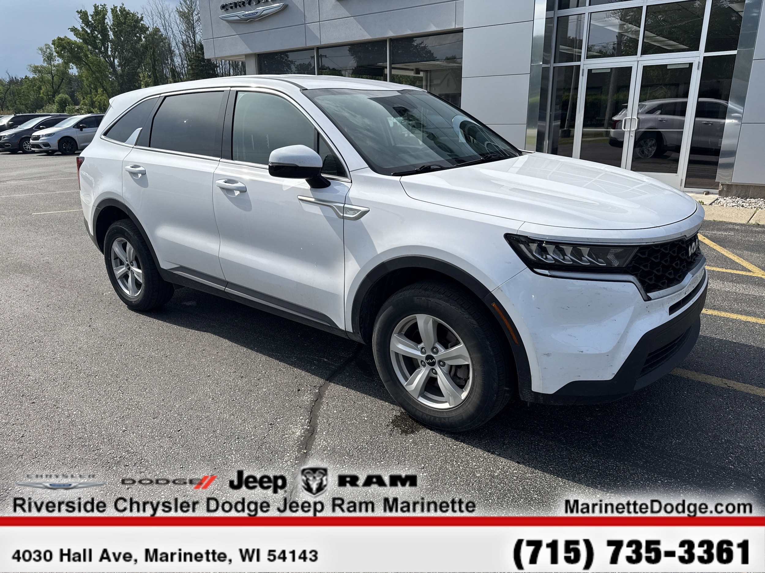 Certified 2023 Kia Sorento LX with VIN 5XYRGDLC1PG184059 for sale in Marinette, WI