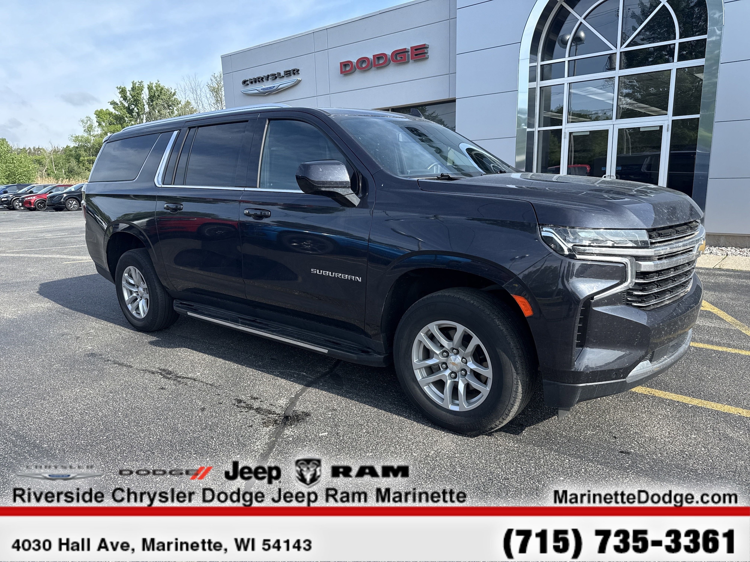 Certified 2023 Chevrolet Suburban LT with VIN 1GNSKCKD9PR434371 for sale in Marinette, WI