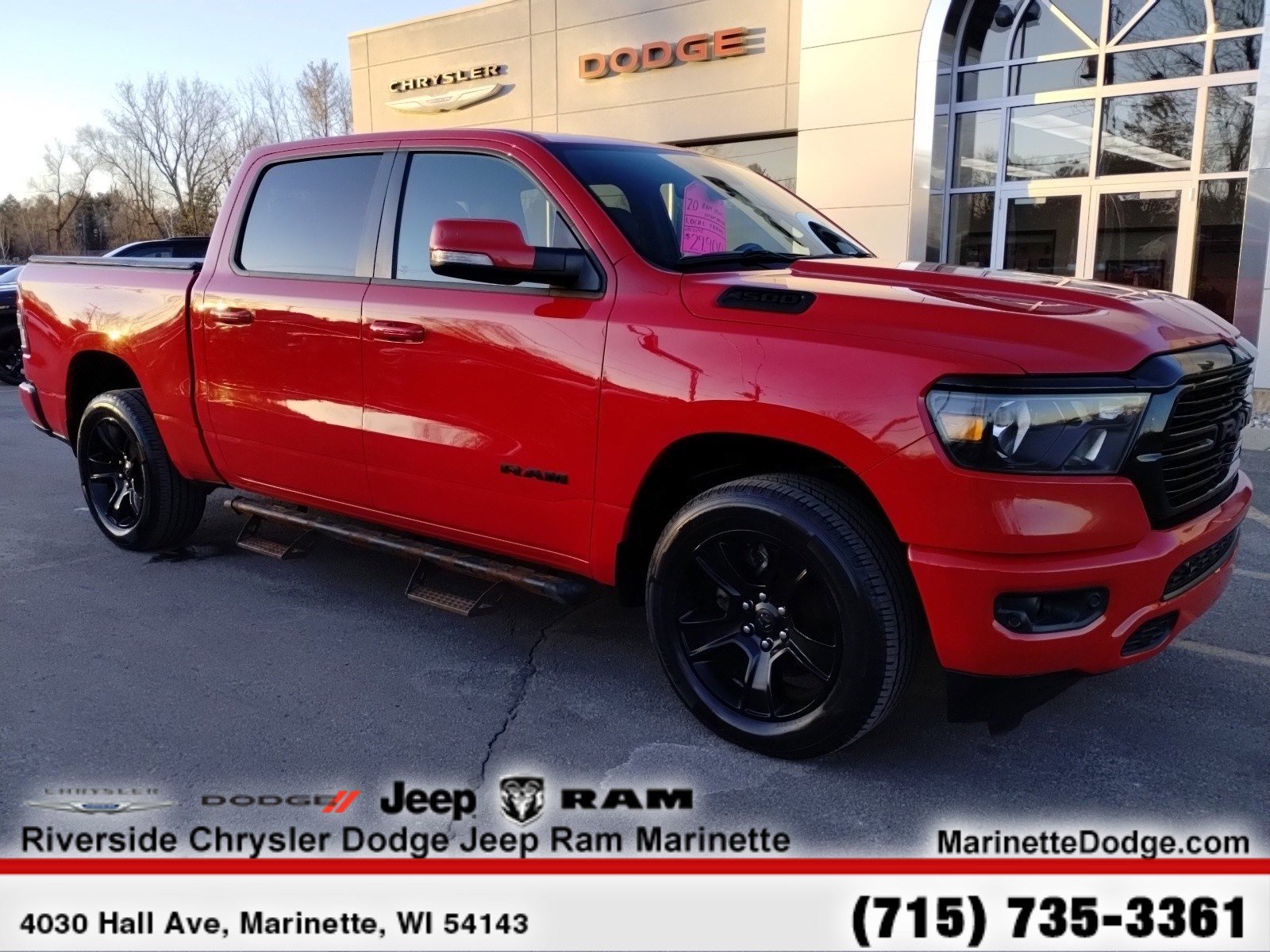 Used 2020 RAM Ram 1500 Pickup Big Horn/Lone Star with VIN 1C6SRFFT6LN184040 for sale in Marinette, WI