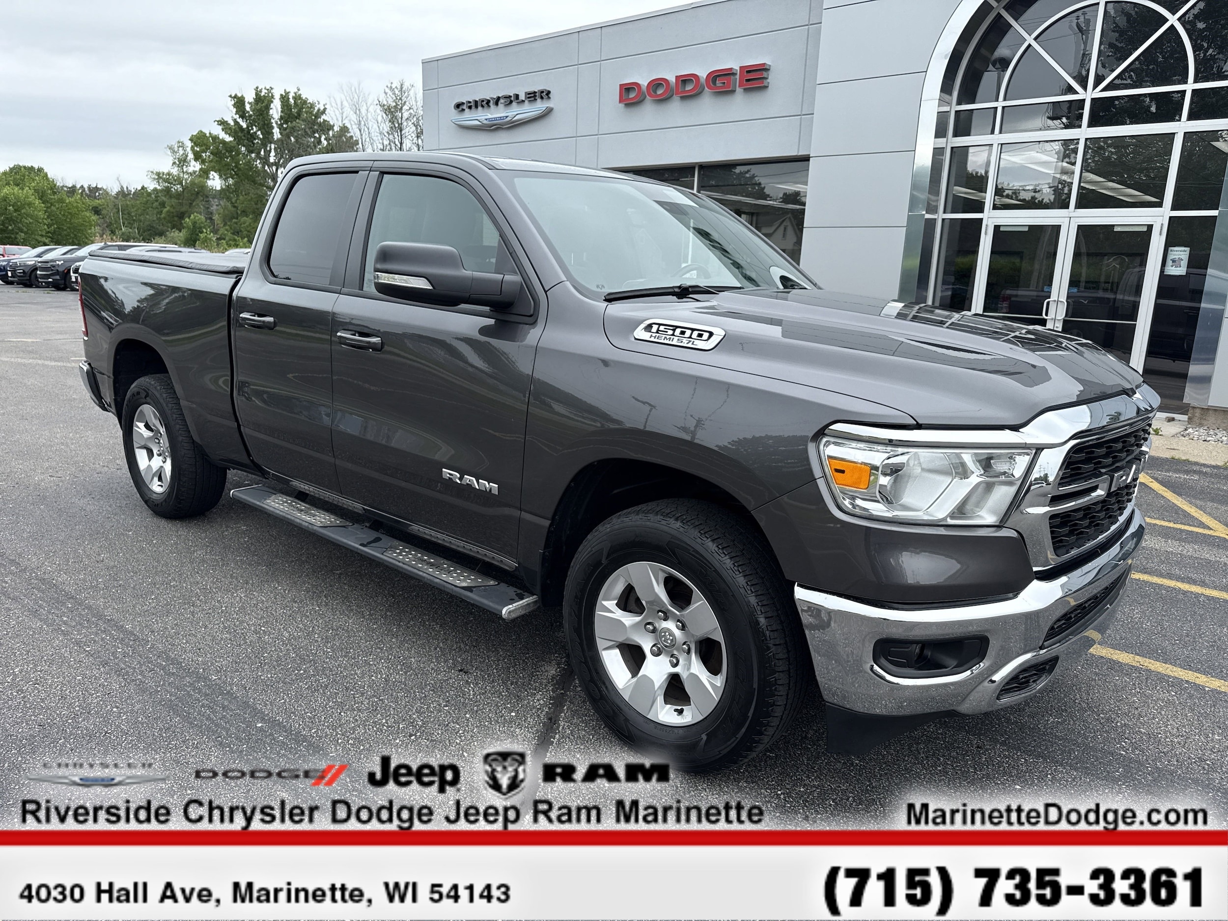 Used 2022 RAM Ram 1500 Pickup Big Horn/Lone Star with VIN 1C6SRFBT0NN206526 for sale in Marinette, WI