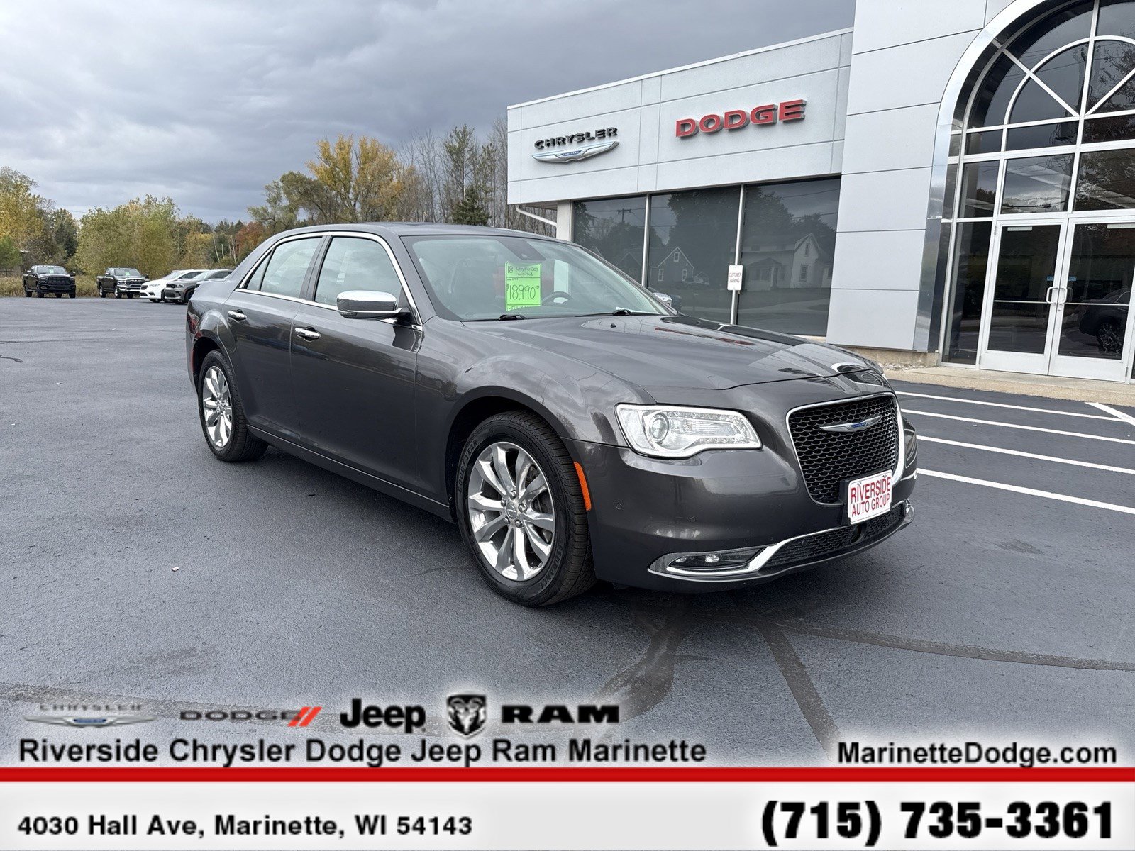 Used 2018 Chrysler 300 Limited with VIN 2C3CCAKG2JH302170 for sale in Marinette, WI