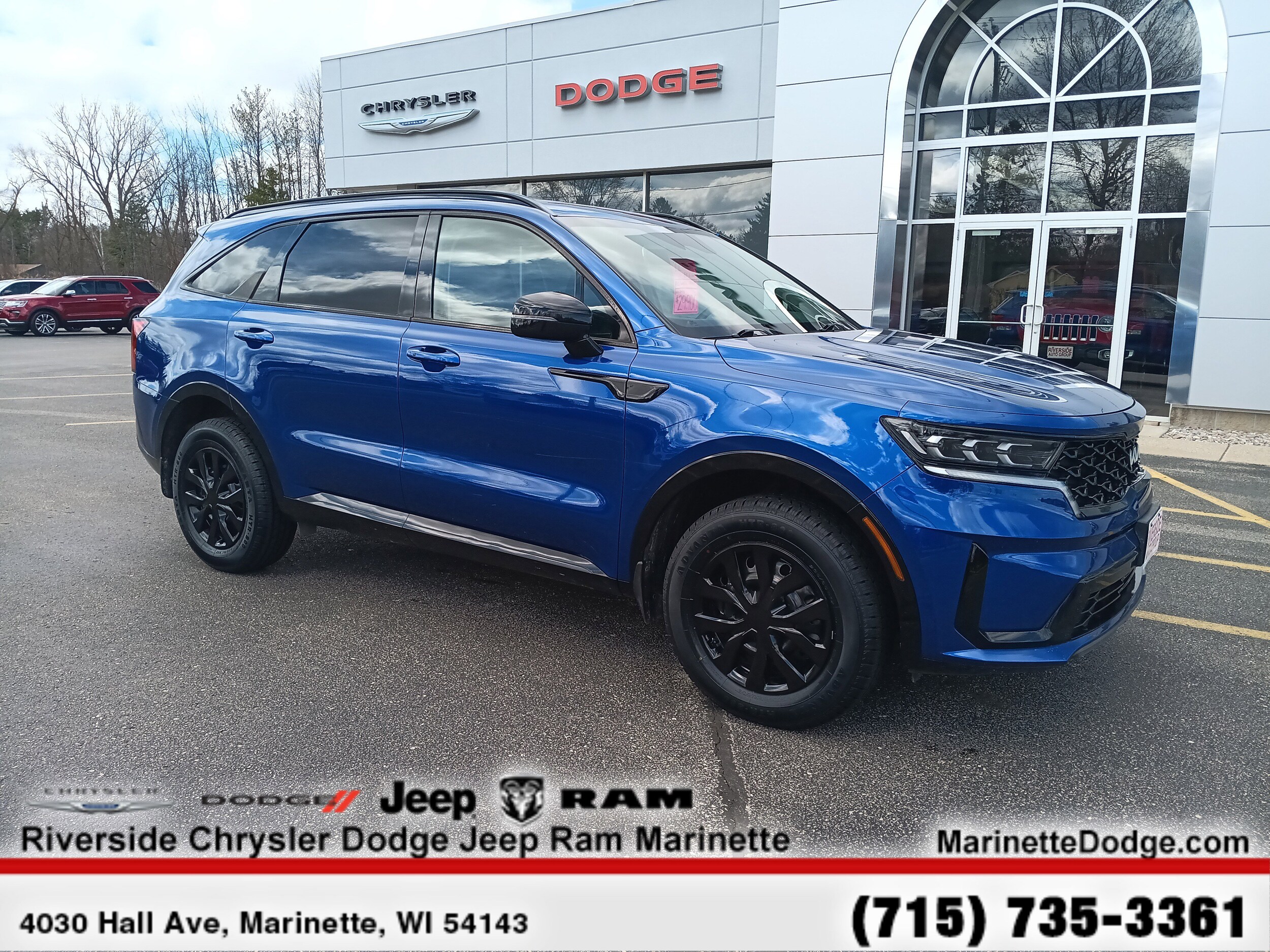 Used 2022 Kia Sorento X-Line EX with VIN 5XYRHDLF5NG113189 for sale in Marinette, WI