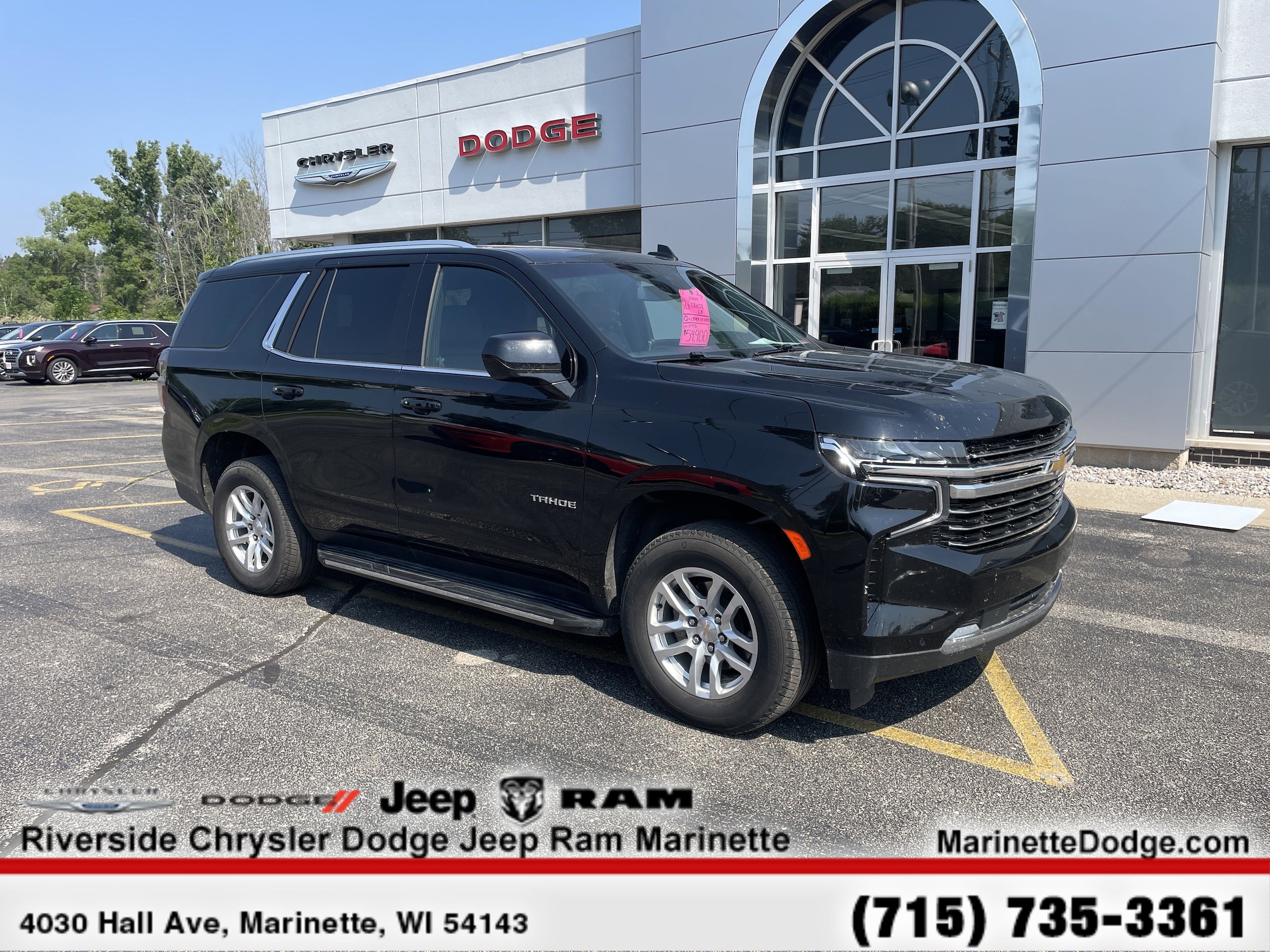 Certified 2024 Chevrolet Tahoe LT with VIN 1GNSKNKD7RR184739 for sale in Marinette, WI
