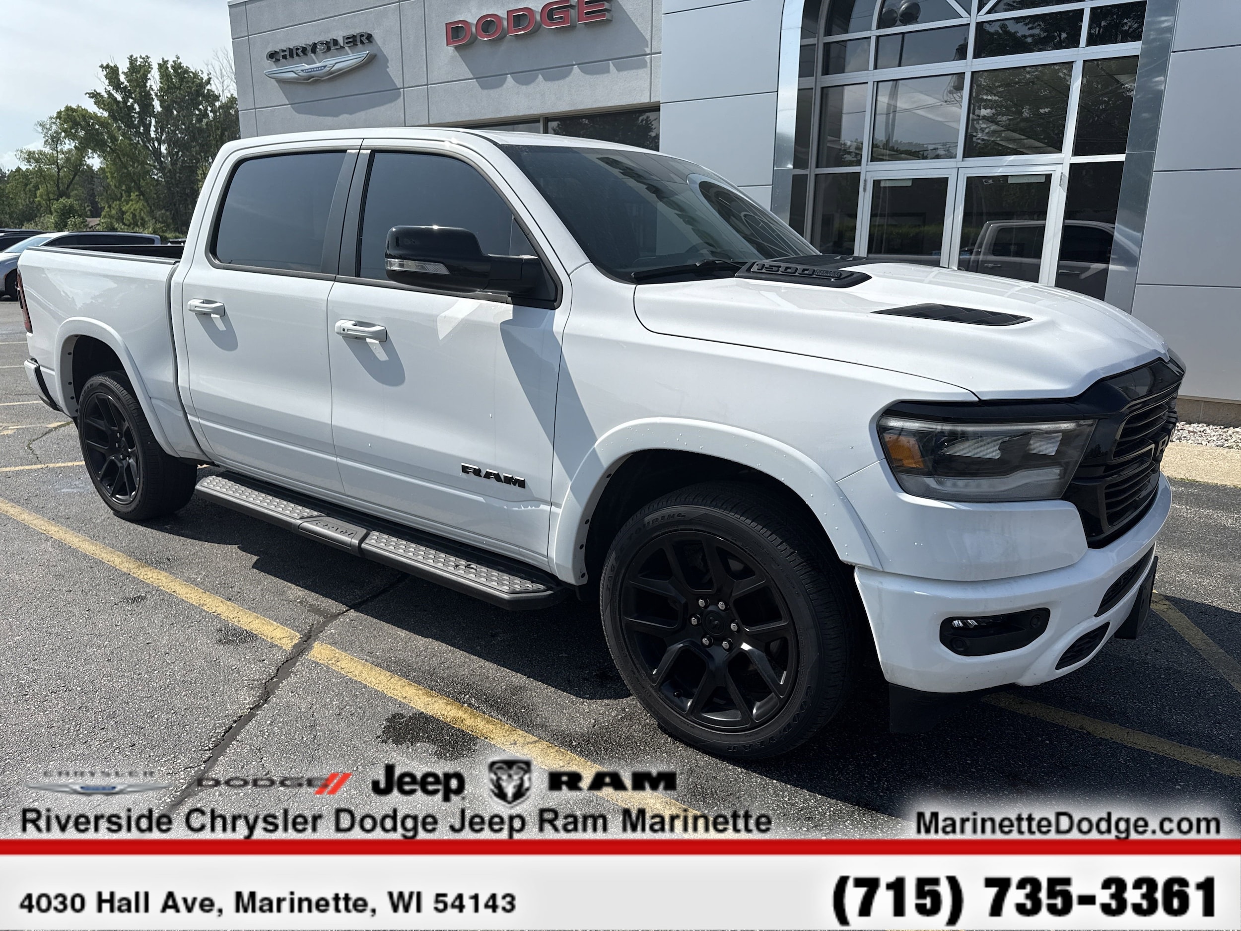 Used 2022 RAM Ram 1500 Pickup Laramie with VIN 1C6SRFJT9NN353025 for sale in Marinette, WI