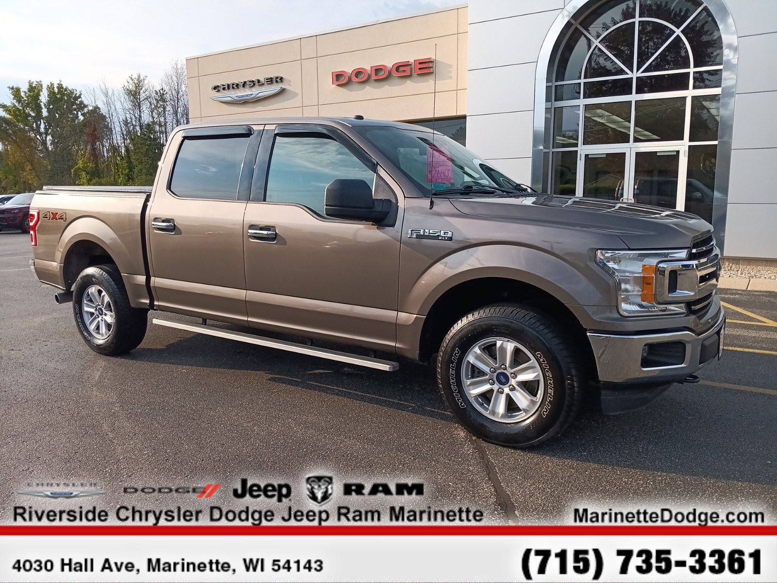 Certified 2018 Ford F-150 XLT with VIN 1FTEW1E53JFB89238 for sale in Marinette, WI