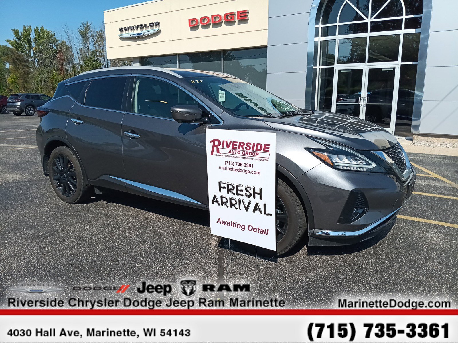 Used 2023 Nissan Murano SL with VIN 5N1AZ2CSXPC105152 for sale in Marinette, WI