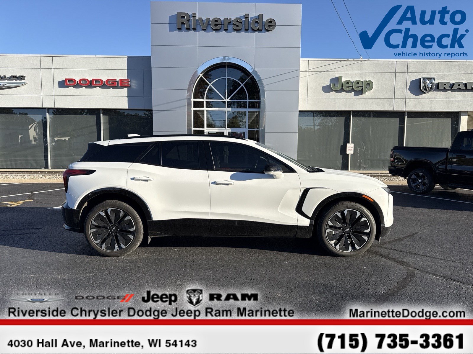 Used 2024 Chevrolet Blazer EV RS with VIN 3GNKDCRJ0RS232962 for sale in Marinette, WI