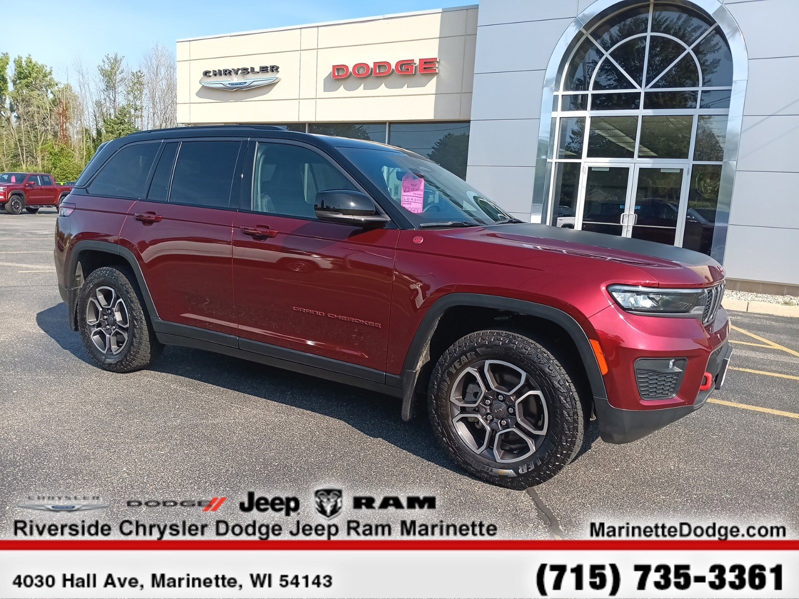 Used 2022 Jeep Grand Cherokee Trailhawk with VIN 1C4RJHCG0N8572979 for sale in Marinette, WI