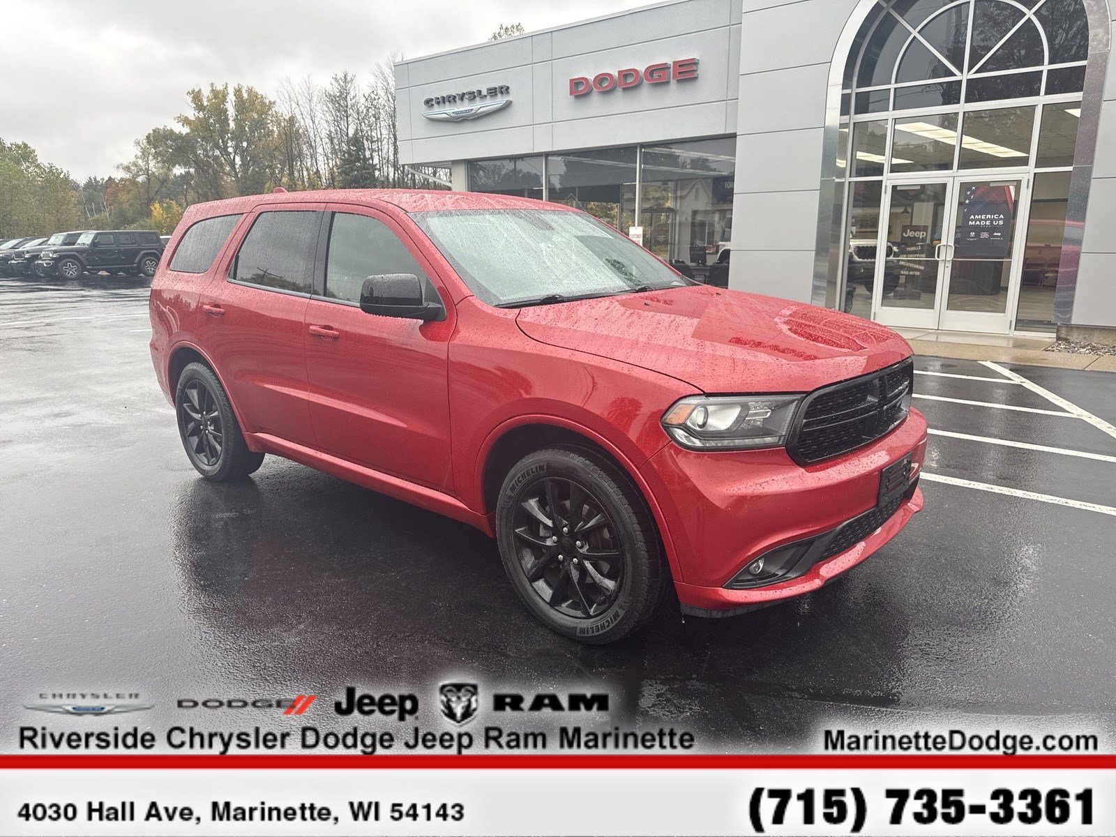 Certified 2018 Dodge Durango SXT Plus with VIN 1C4RDJAG9JC345931 for sale in Marinette, WI