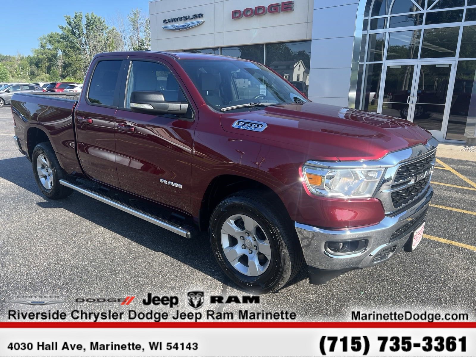 Used 2022 RAM Ram 1500 Pickup Big Horn/Lone Star with VIN 1C6RRFBG1NN441289 for sale in Marinette, WI