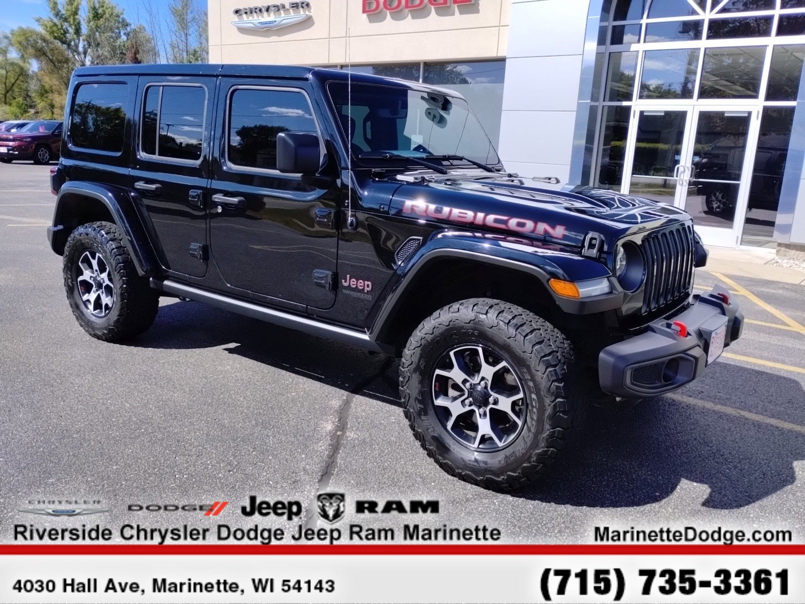 Used 2021 Jeep Wrangler Unlimited Rubicon with VIN 1C4HJXFGXMW587274 for sale in Marinette, WI