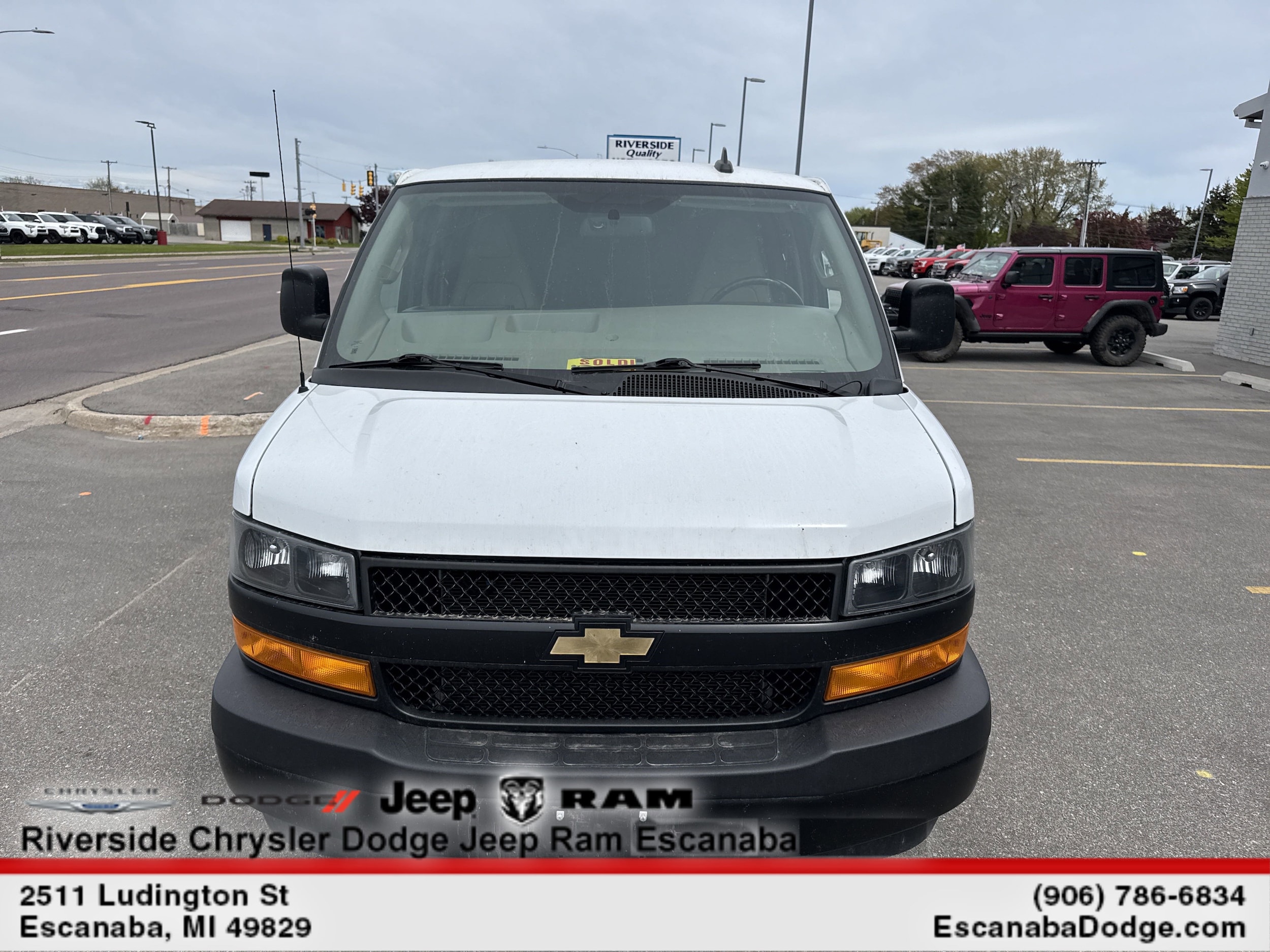 Certified 2023 Chevrolet Express Cargo Work Van with VIN 1GCWGBFP7P1111624 for sale in Escanaba, MI