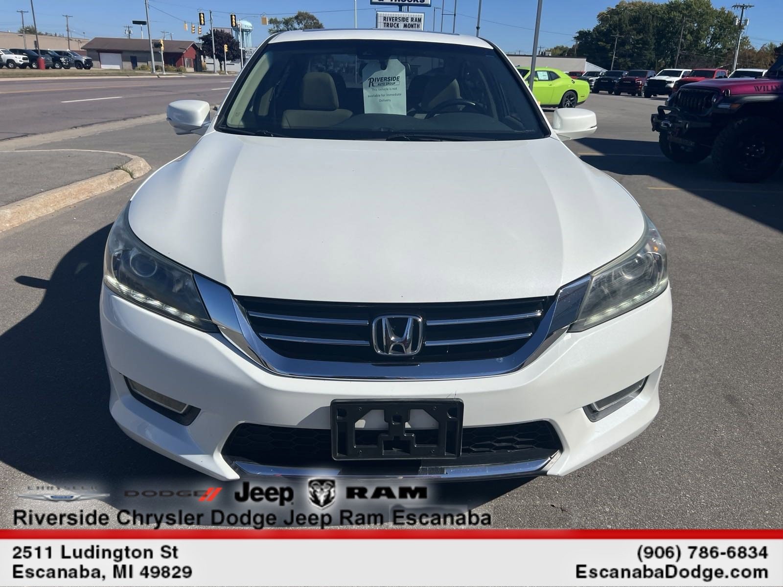 Used 2013 Honda Accord EX-L V6 with VIN 1HGCR3F88DA009144 for sale in Escanaba, MI