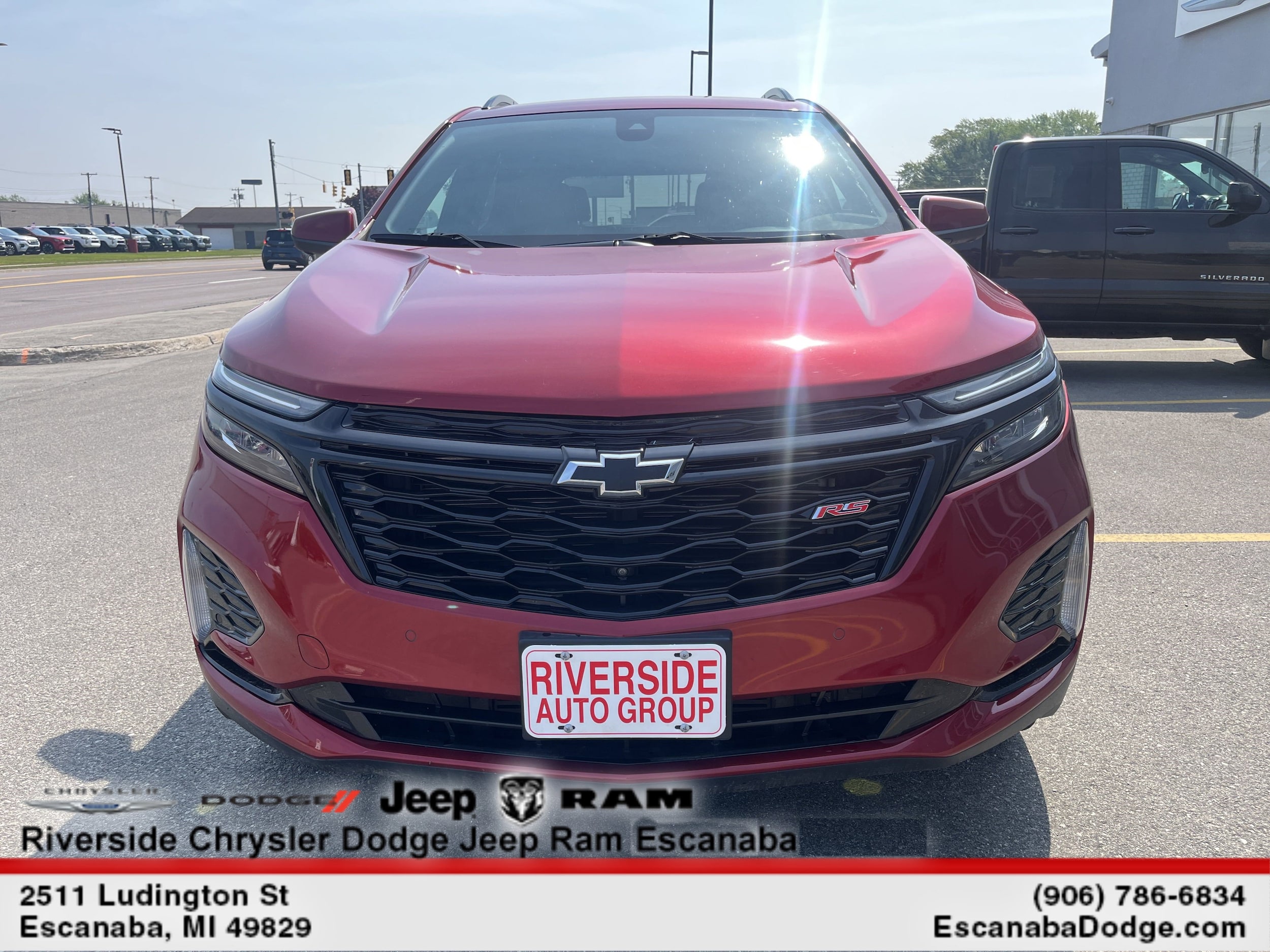 Used 2024 Chevrolet Equinox RS with VIN 3GNAXWEG3RS113639 for sale in Escanaba, MI
