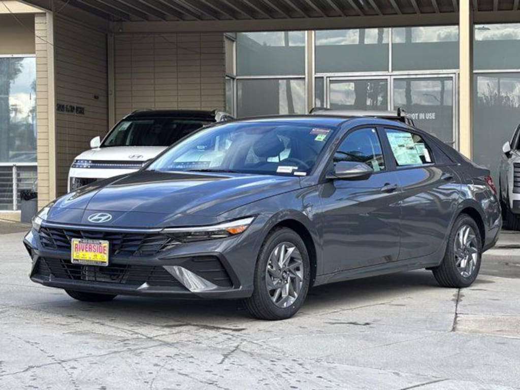 New 2026 Hyundai Elantra Hybrid Blue Sedan