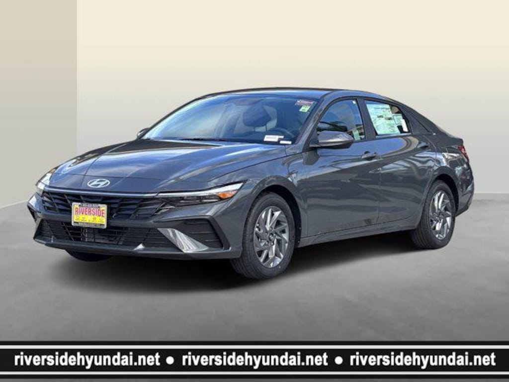 New 2026 Hyundai Elantra Hybrid Blue Sedan