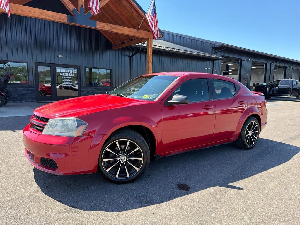 Red 2013 Dodge Avenger Sedan Front-Wheel Drive 6-Speed Automatic