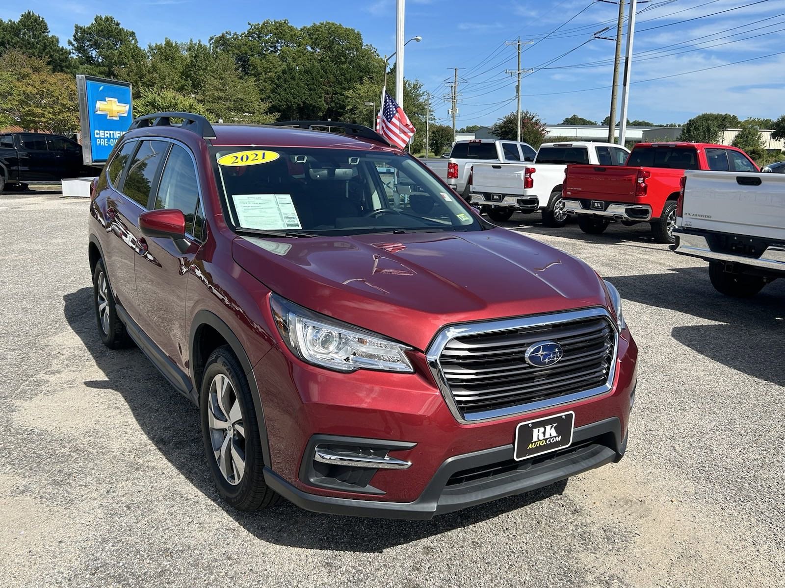 Used 2021 Subaru Ascent Premium with VIN 4S4WMAFDXM3458496 for sale in Virginia Beach, VA