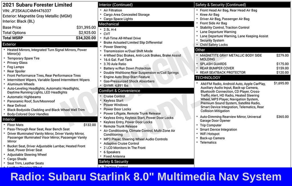 Used 2021 Subaru Forester Limited SUV