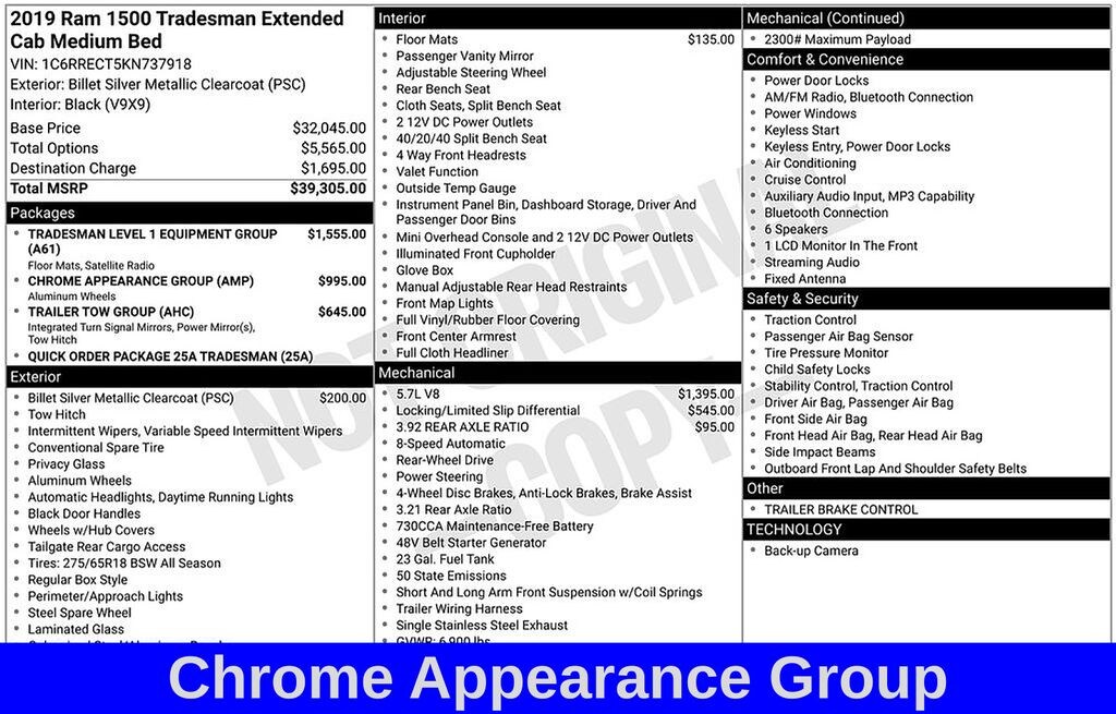 Used 2019 Ram 1500 Tradesman Truck