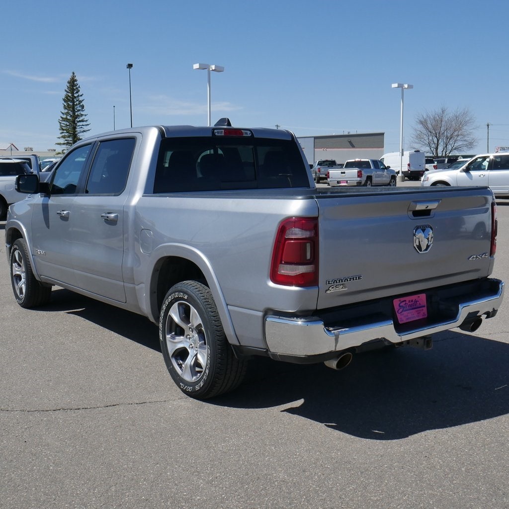 Used 2021 RAM Ram 1500 Pickup Laramie with VIN 1C6SRFJT8MN700293 for sale in Jamestown, ND