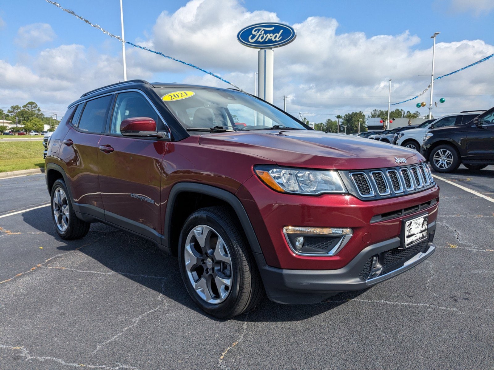 Used 2021 Jeep Compass Limited with VIN 3C4NJDCB2MT521611 for sale in Waycross, GA