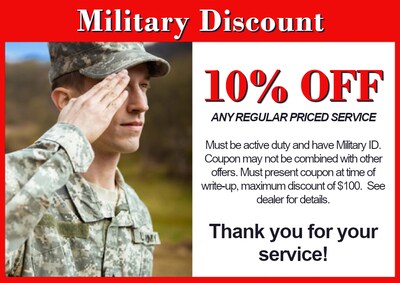 10% Military Discount 10% Military Discount