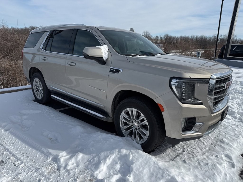 Used 2021 GMC Yukon SLT with VIN 1GKS2BKDXMR191818 for sale in Kansas City