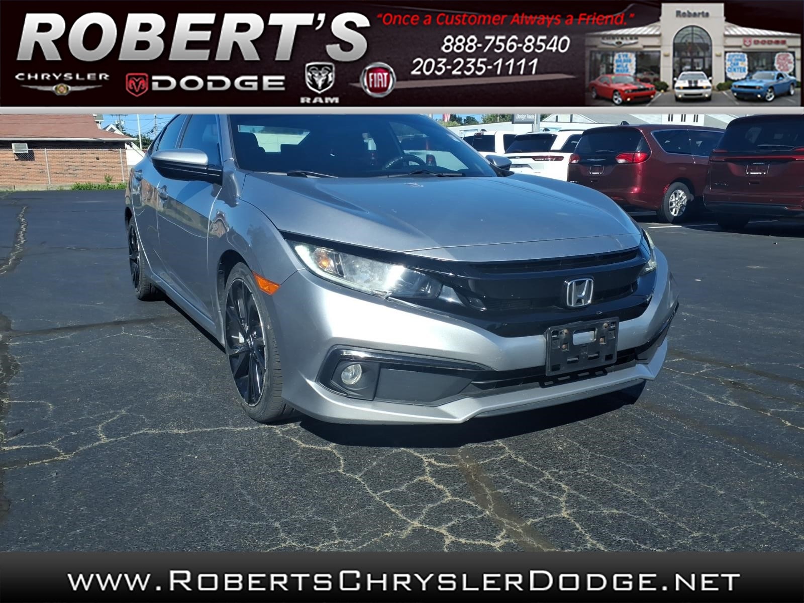 Used 2020 Honda Civic Sport with VIN 2HGFC2F86LH541694 for sale in Meriden, CT