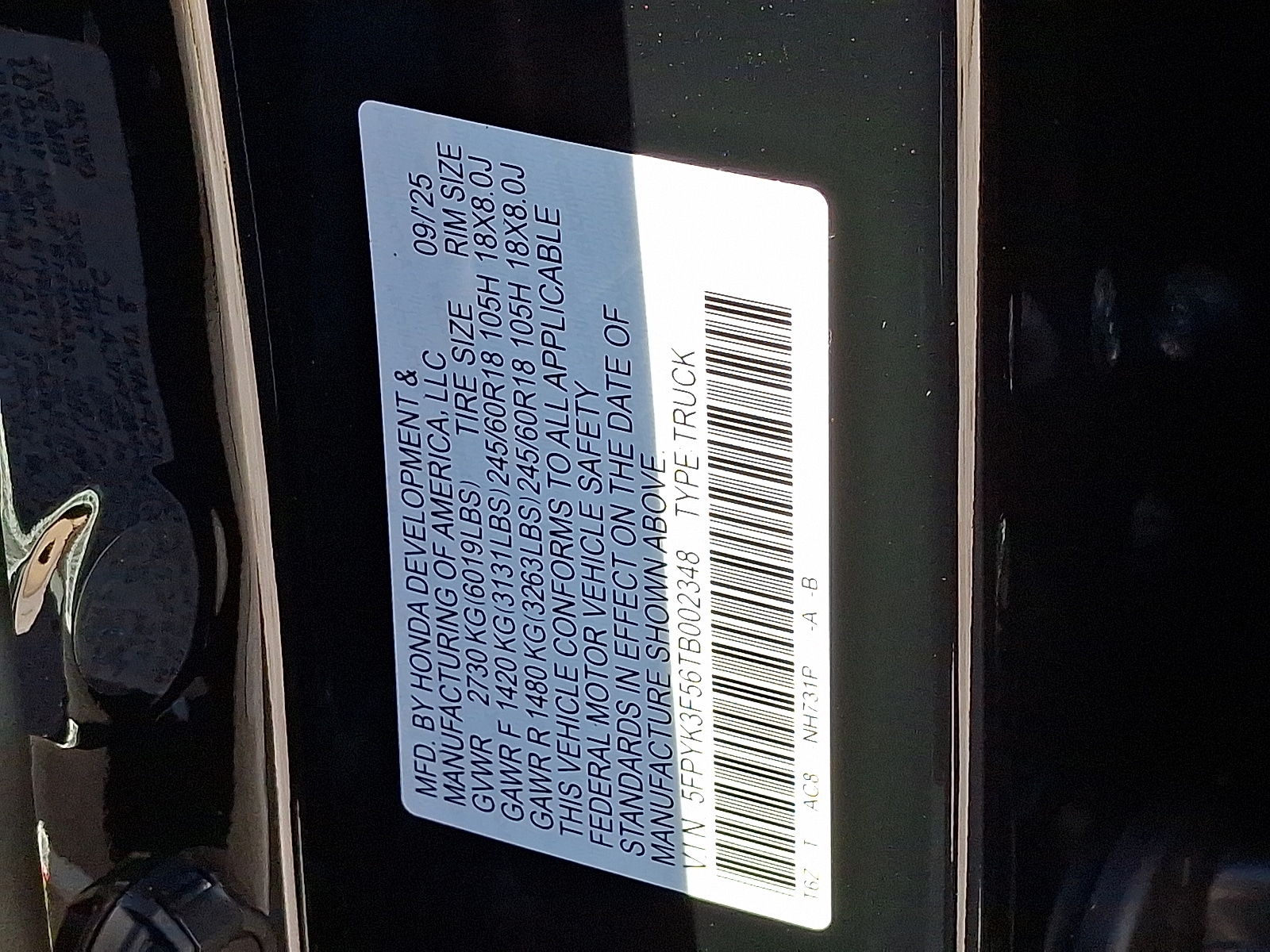 2026 Honda Ridgeline RTL - Photo 17