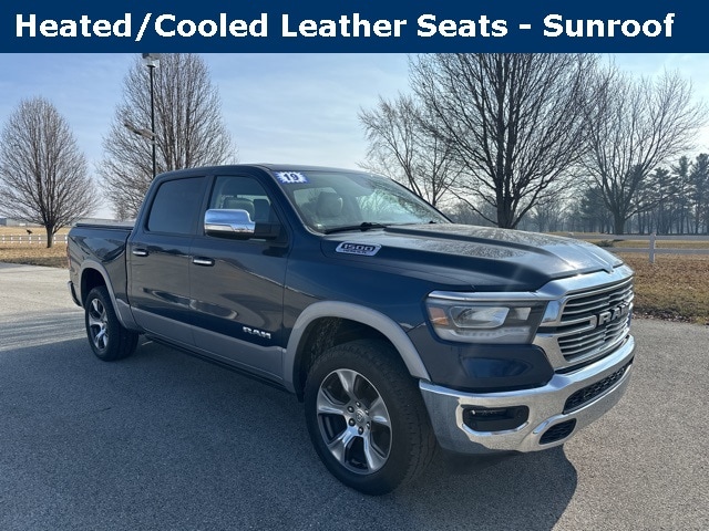 Used 2019 RAM Ram 1500 Pickup Laramie with VIN 1C6SRFJT7KN673603 for sale in Rochester, IN