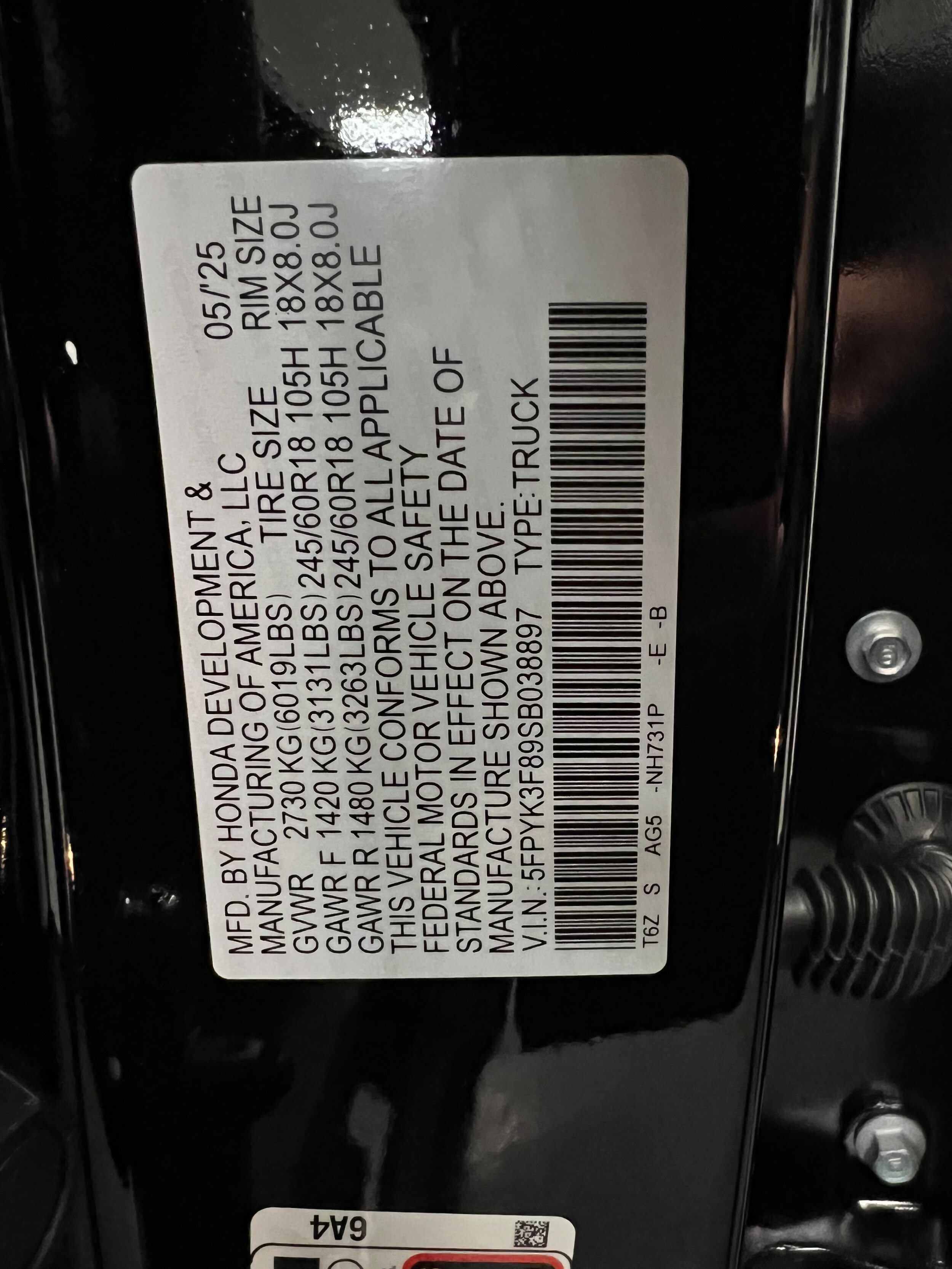 2025 Honda Ridgeline Black Edition - Photo 31
