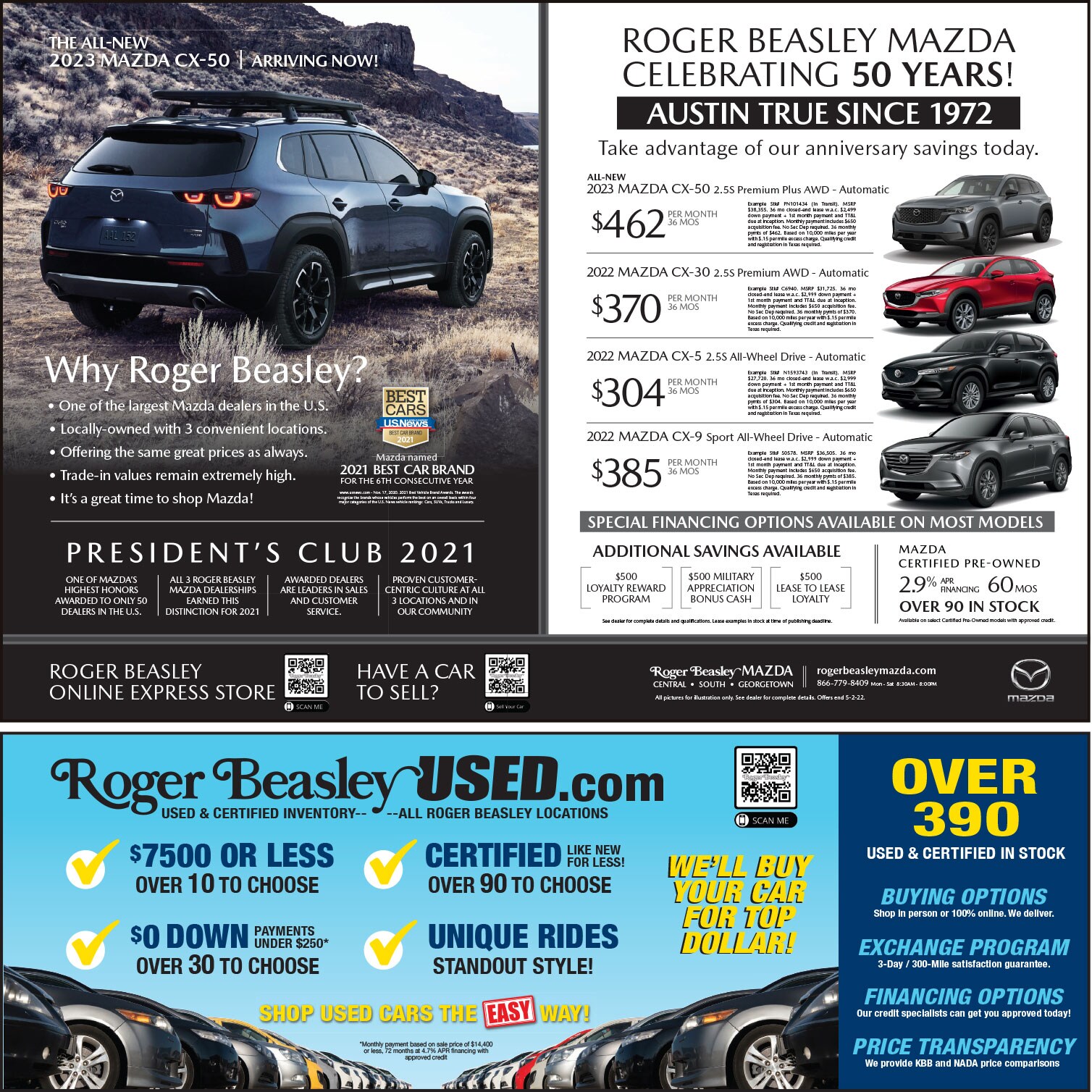 Current Newspaper Ad Roger Beasley Mazda
