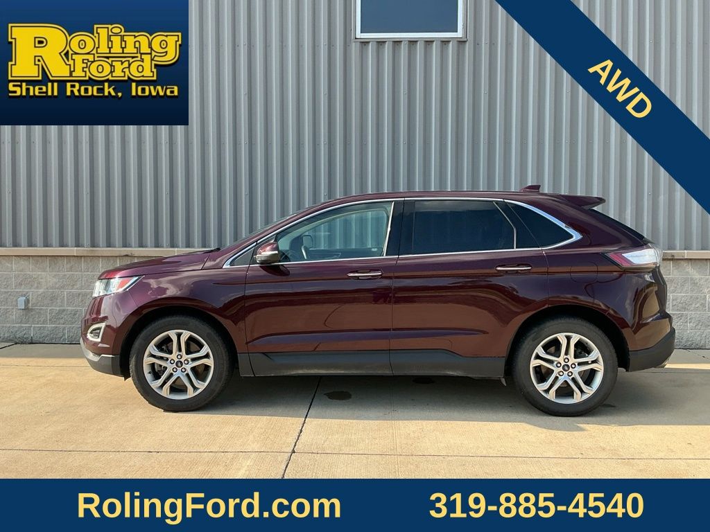 Used 2018 Ford Edge Titanium with VIN 2FMPK4K97JBC63030 for sale in Shell Rock, IA