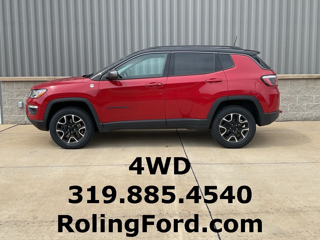 Used 2020 Jeep Compass Trailhawk with VIN 3C4NJDDB7LT215517 for sale in Shell Rock, IA